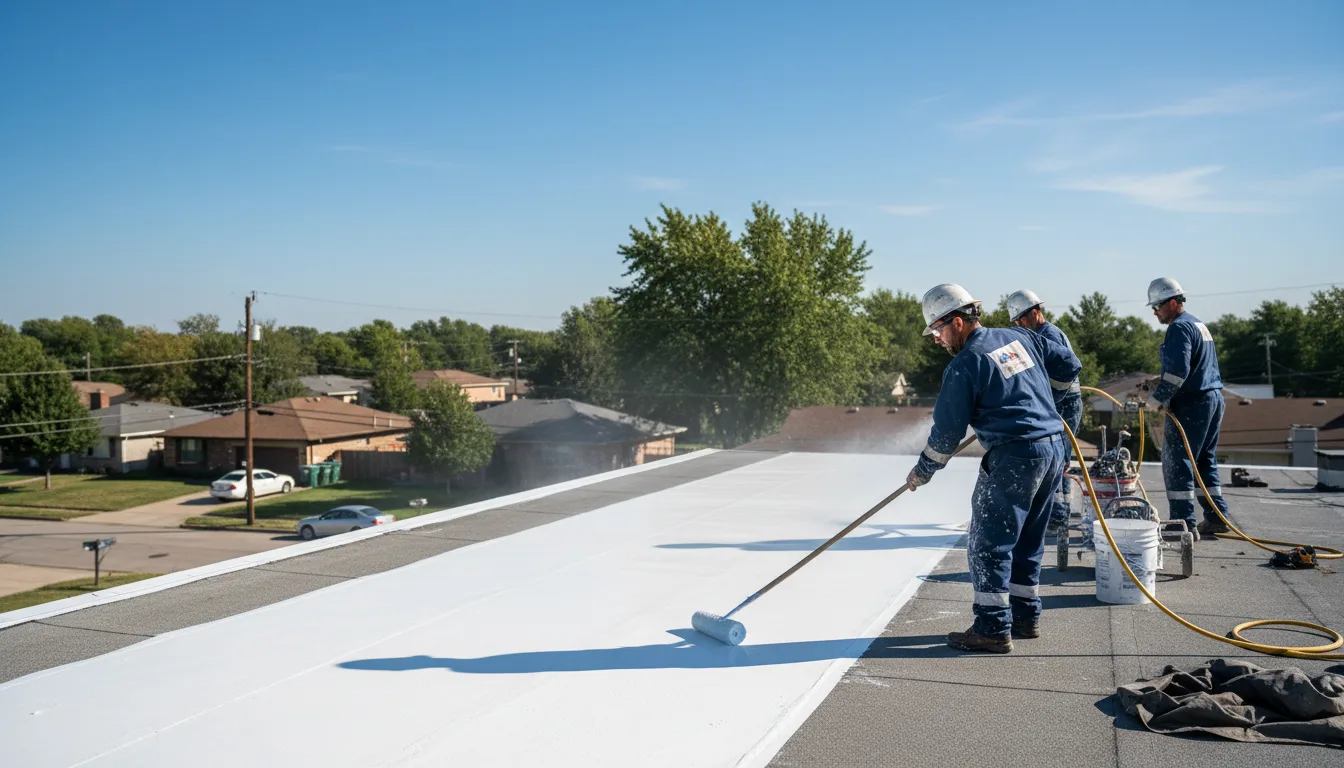 Commercial roof coating in Lena, IL near me